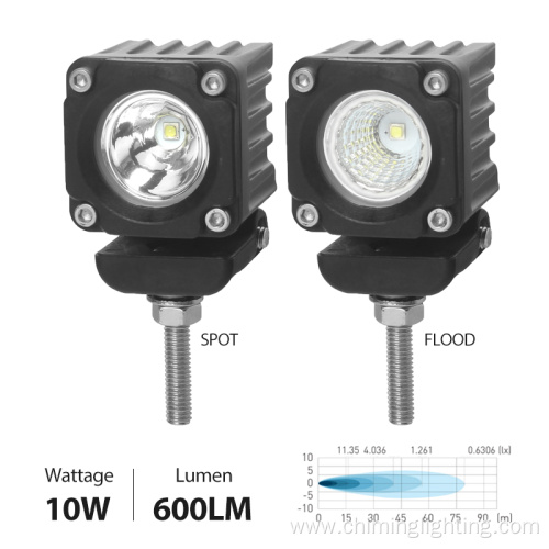 New Universal Mini 3 Inch Spot Flood Led Light 10-30V 10W Truck Lights Round Led Work Light For Offroad